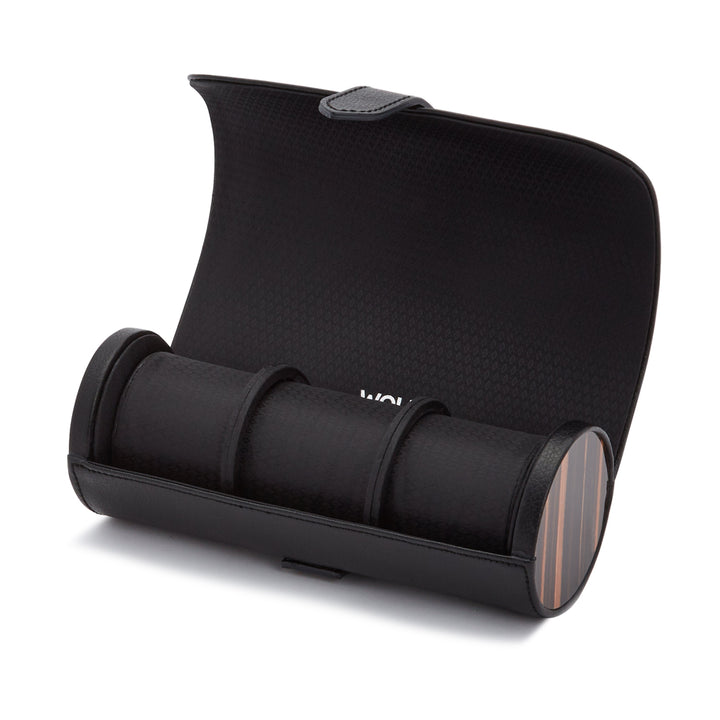 Wolf Roadster Triple Watch Roll  Black (V) | The Jewellery Boutique Australia