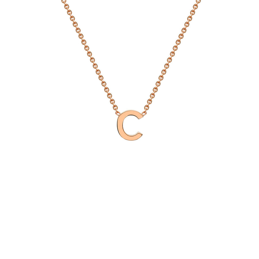 "C" Rose Gold Initial Necklace