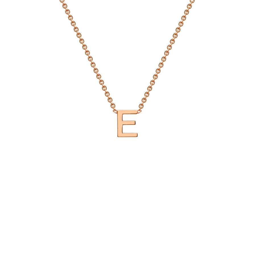 "E" Rose Gold Initial Necklace