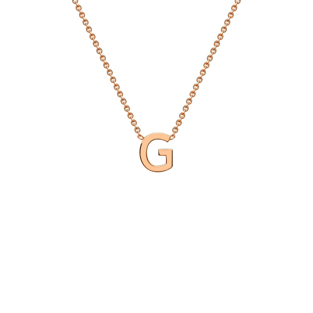 "G" Rose Gold Initial Necklace