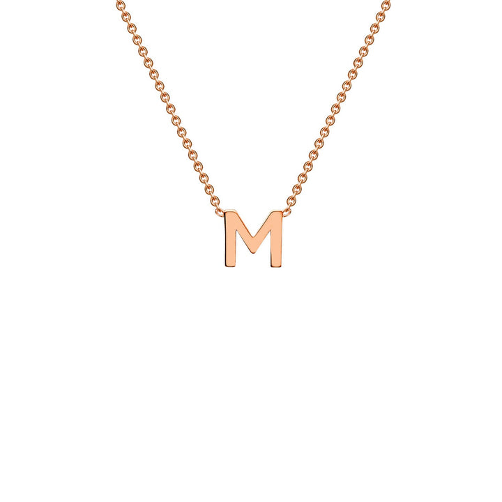 "M" Rose Gold Initial Necklace
