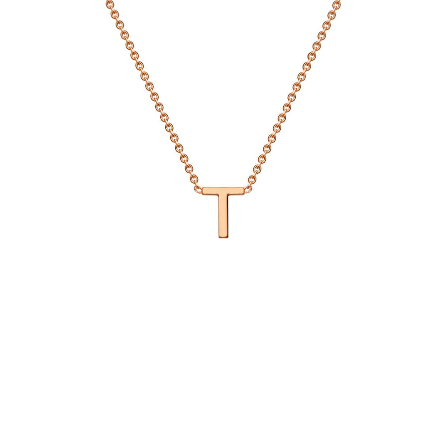 "T" Rose Gold Initial Necklace