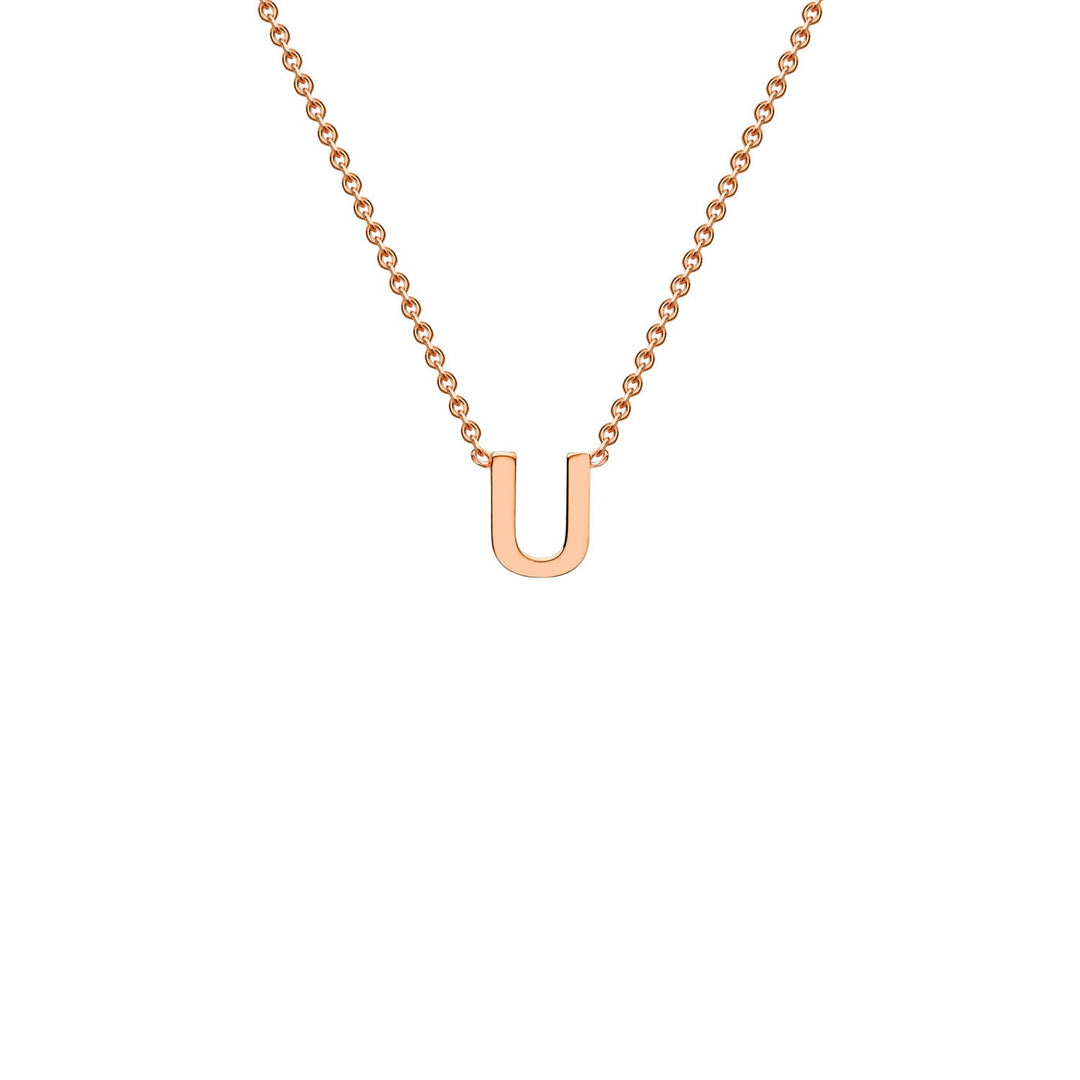 "U" Rose Gold Initial Necklace