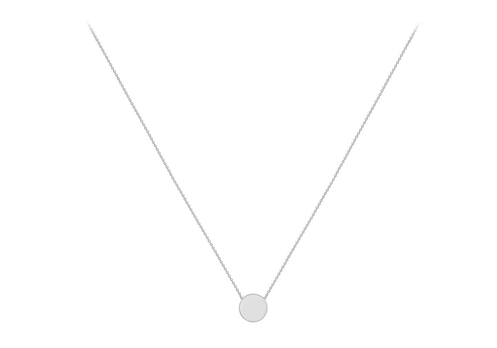 9K White Gold Silver Necklace