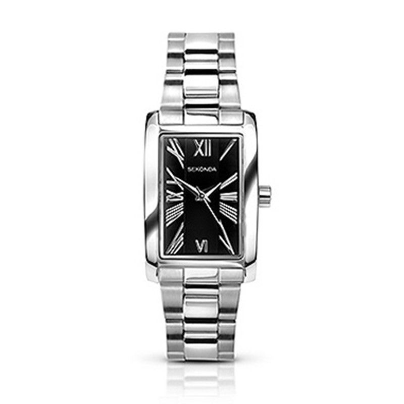 Sekonda 34x22mm Ladies Silver Metal Watch With WHITE Dial Roman Numerals SK4634 - Lyncris Jewellers
