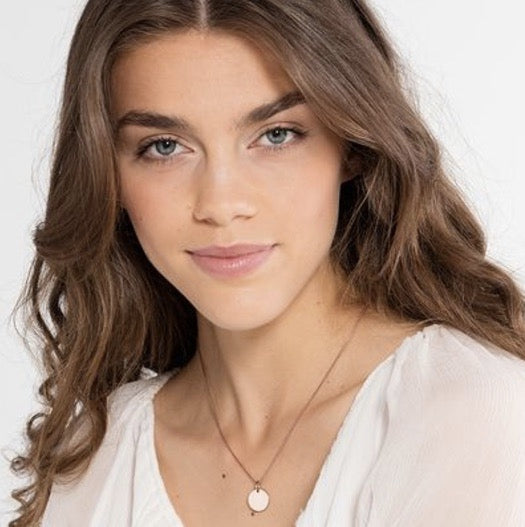 Thomas Sabo Sterling Silver Rose Gold Plain Engravable Disc Pendant Charm TLBPE0001R - Lyncris Jewellers