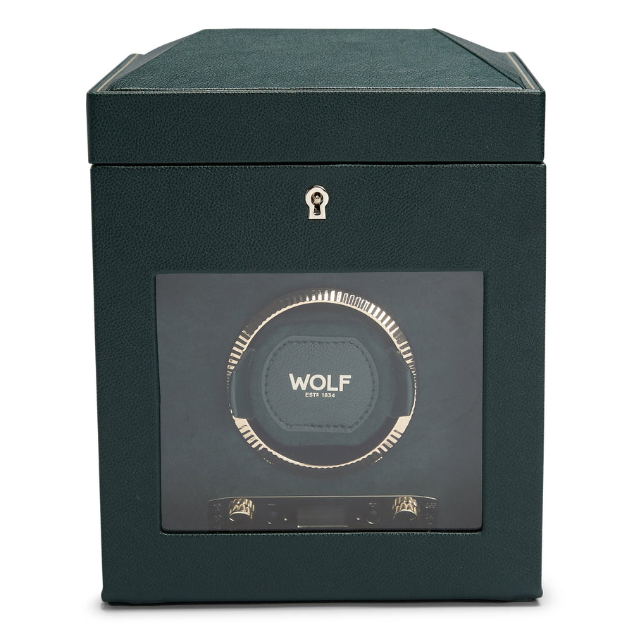 Wolf Brit Racing Green Single Watch Winder(V) | The Jewellery Boutique Australia