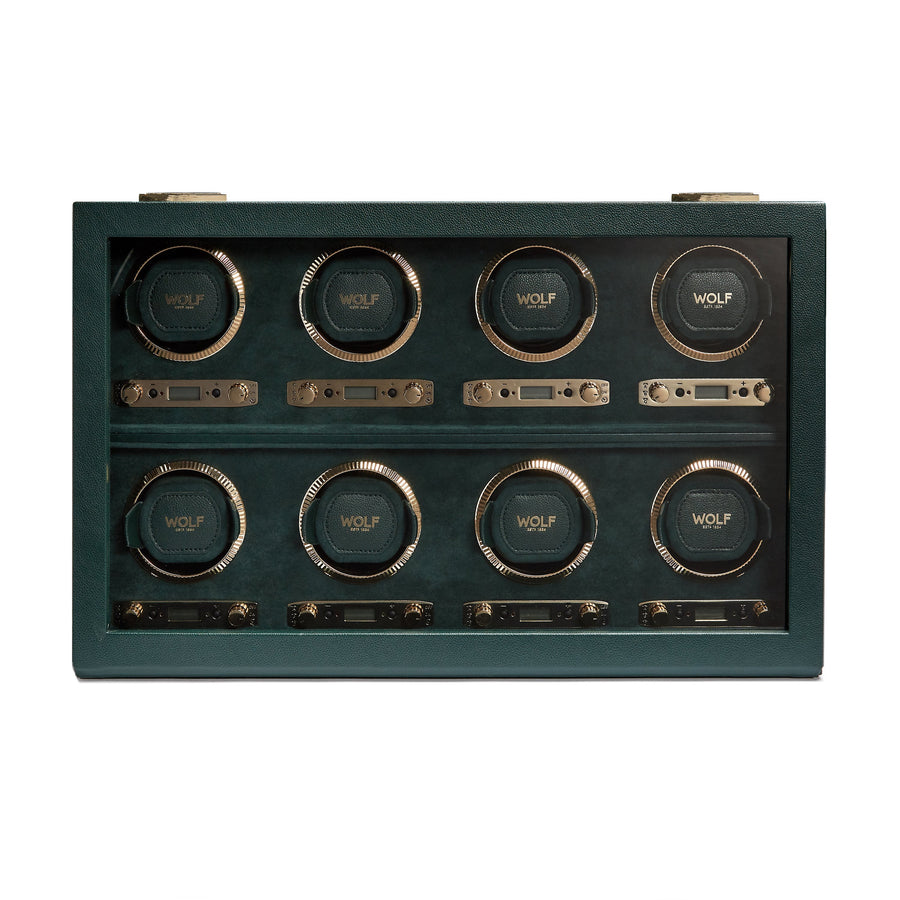 Wolf British Racing Green 8Pc Watch Winder(V) | The Jewellery Boutique Australia