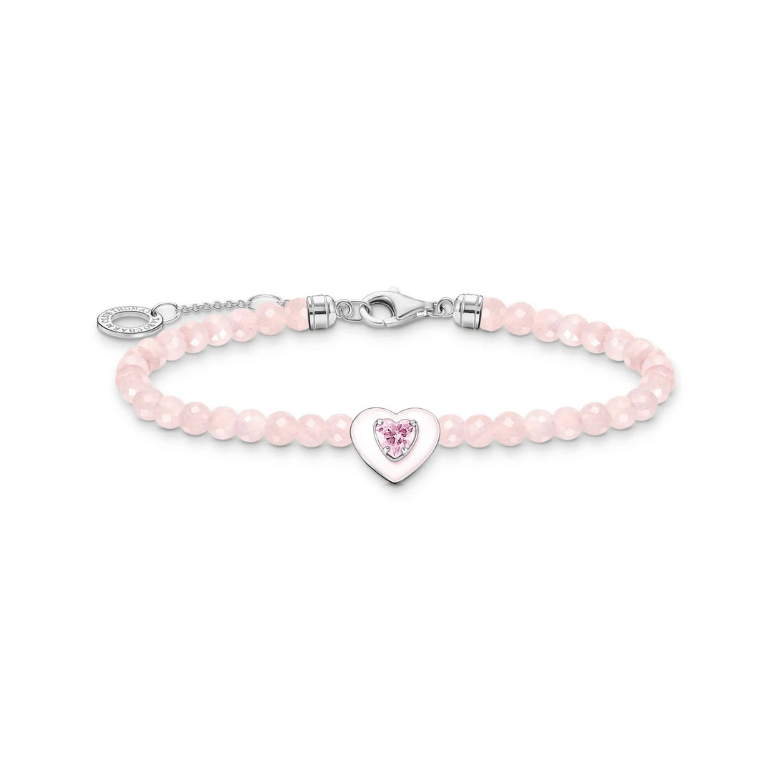 THOMAS SABO Pink Pearls Heart Bracelet