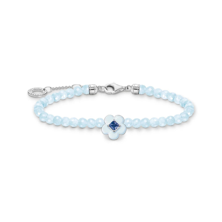 THOMAS SABO Jade Bead Flower Blue Stone Bracelet