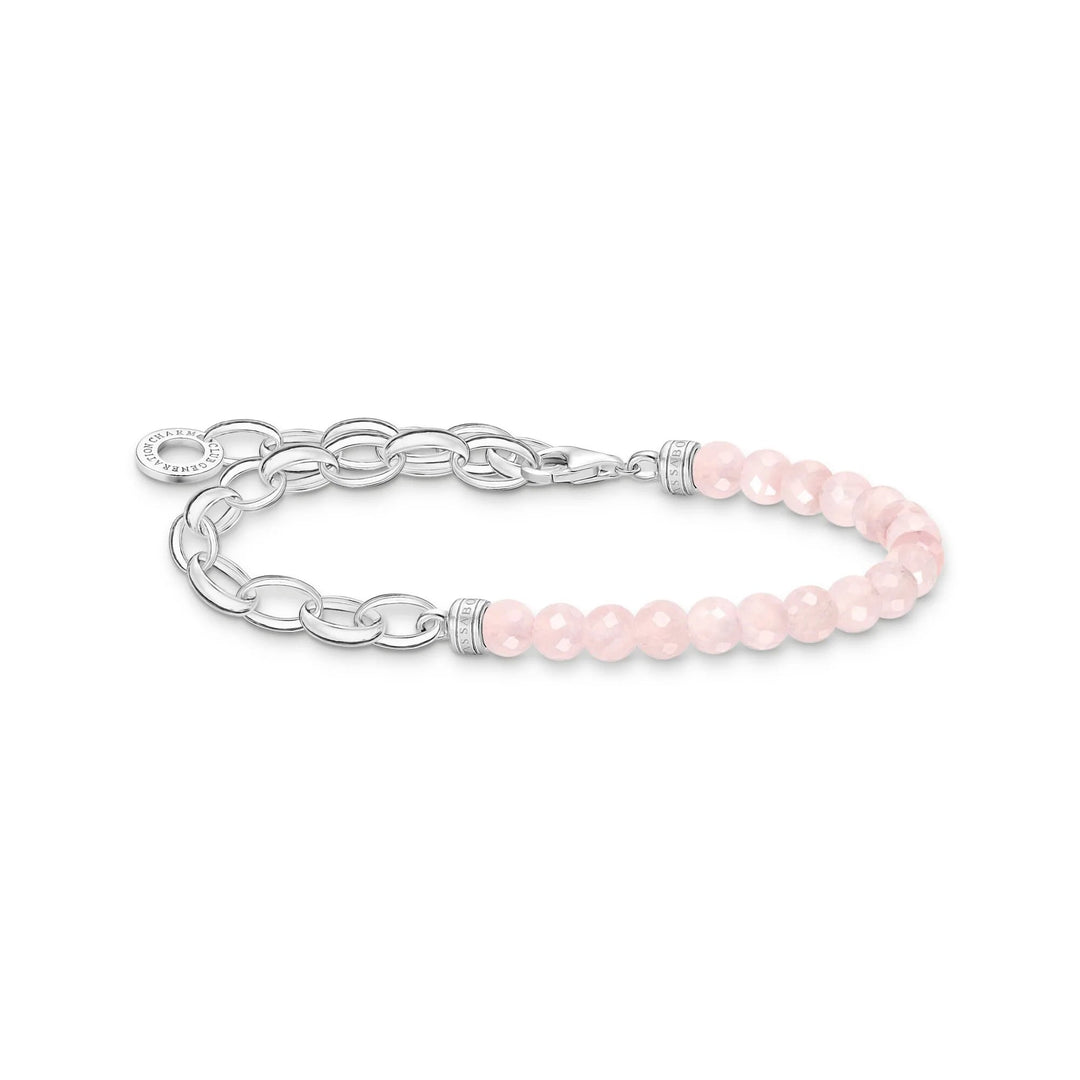 THOMAS SABO Chain Rose Quartz Bead Bracelet