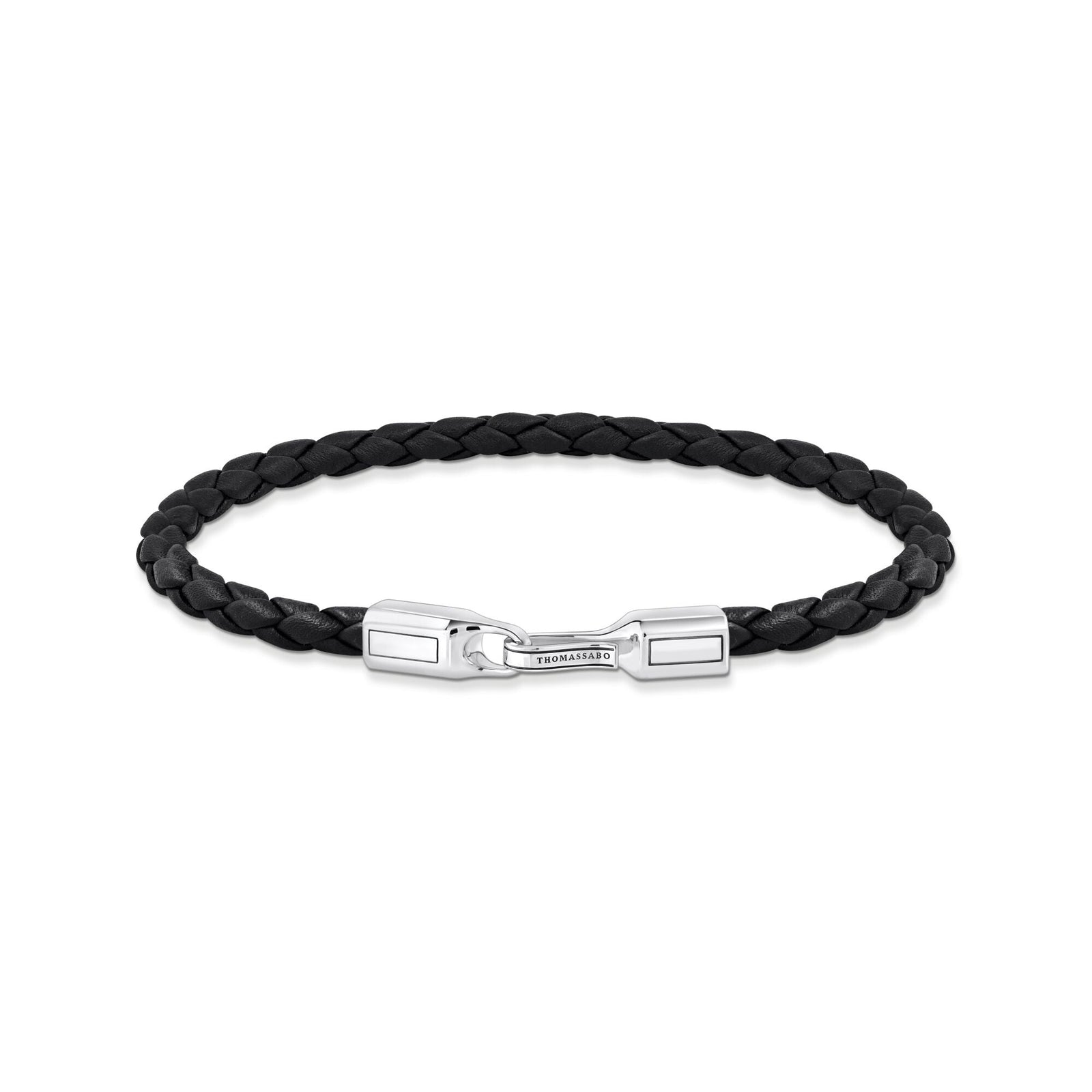 THOMAS SABO Bracelet with Braided, Black Leather - B & S Lyncris Jewellers