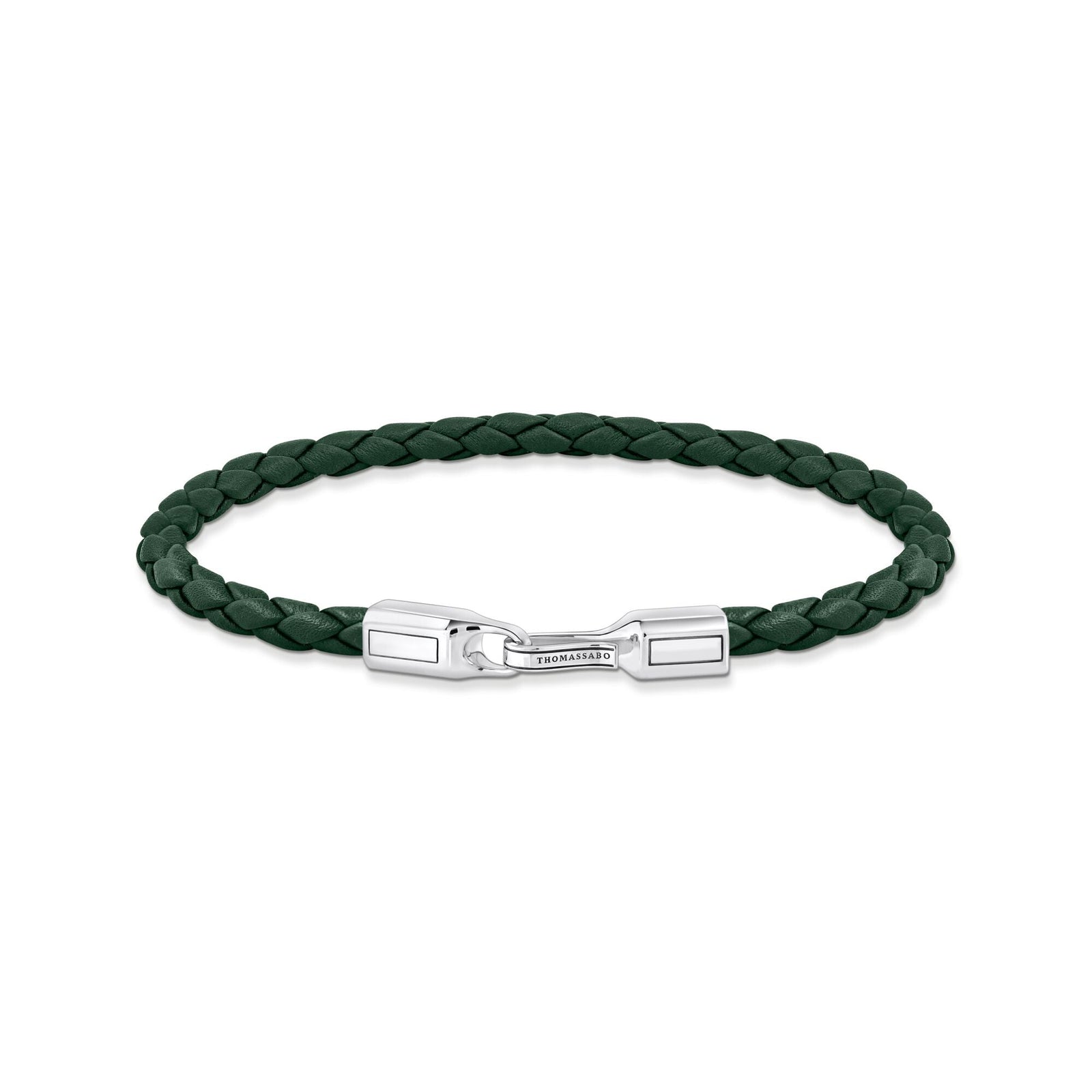 THOMAS SABO Bracelet with Braided, Green Leather - B & S Lyncris Jewellers