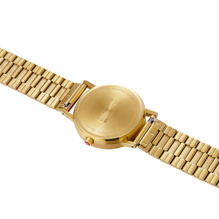 Mondaine Official Classic 36mm Golden Stainless Steel watch back