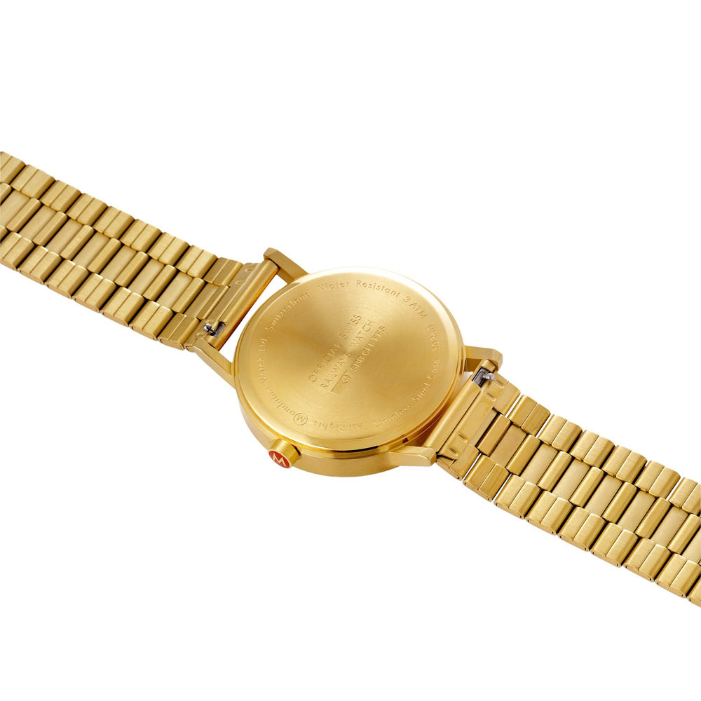 Mondaine Official Classic 40mm Golden Stainless Steel watch back