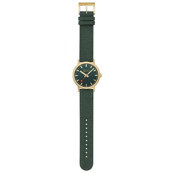 Mondaine Official Swiss Railways Classic Forest Green Textile 40mm Watch
