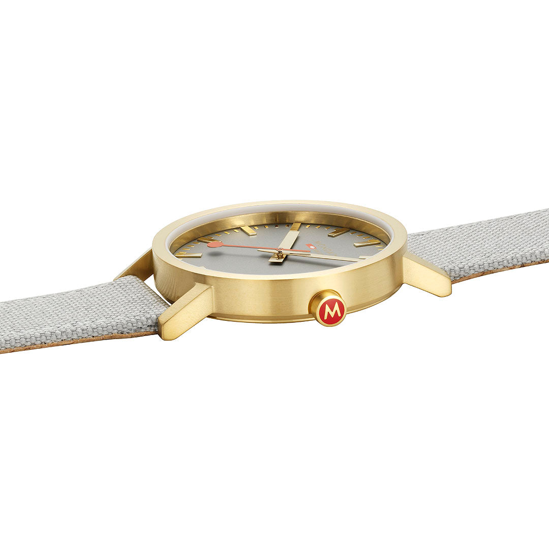 Mondaine Official Swiss Railways Classic Good Grey Textile 40mm Watch