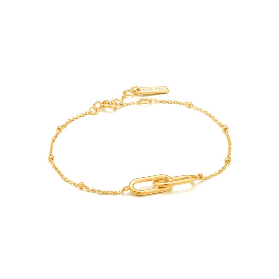 Ania Haie Beaded Chain Link Bracelet  - Gold