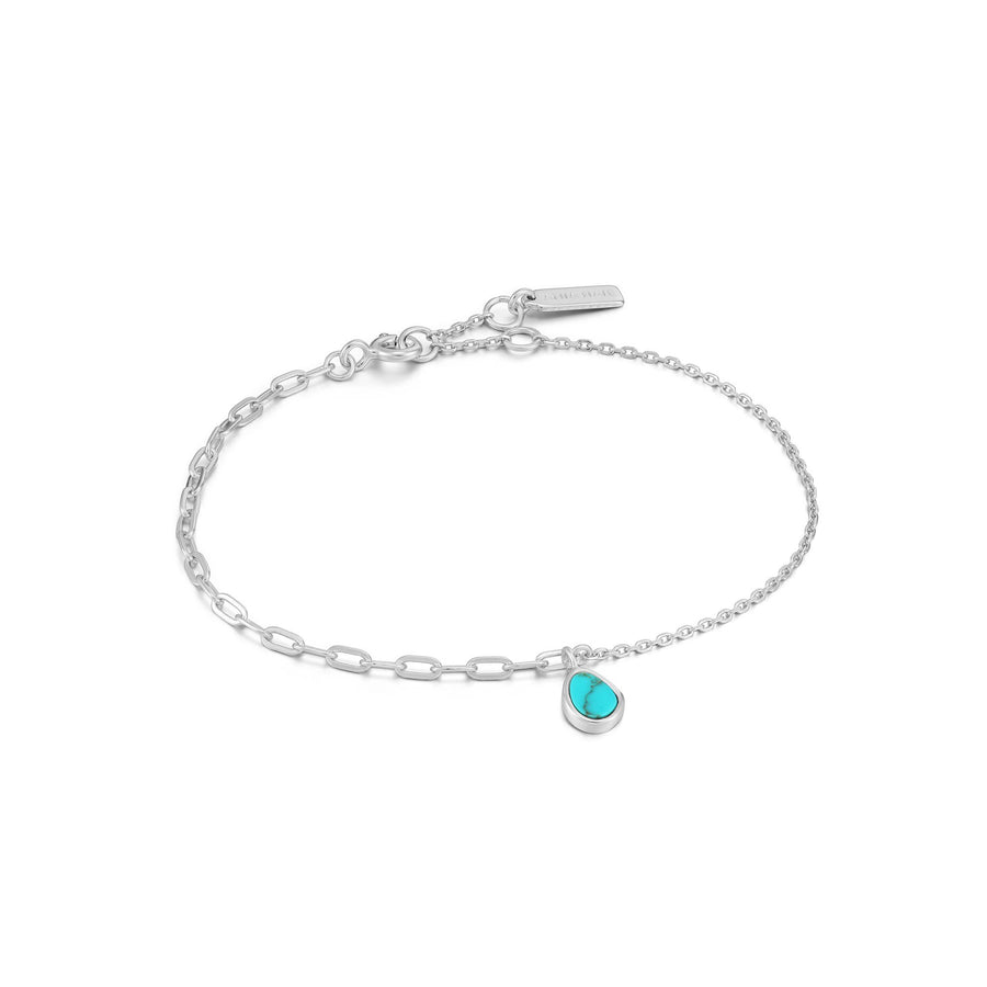 Ania Haie Silver Tidal Turquoise Mixed Link Bracelet | The Jewellery Boutique