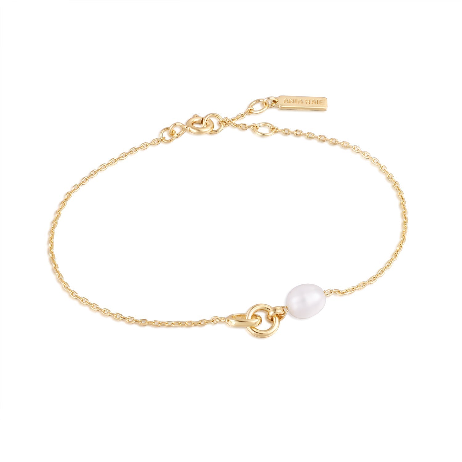 Ania Haie Gold Pearl Link Chain Bracelet - B & S Lyncris Jewellers