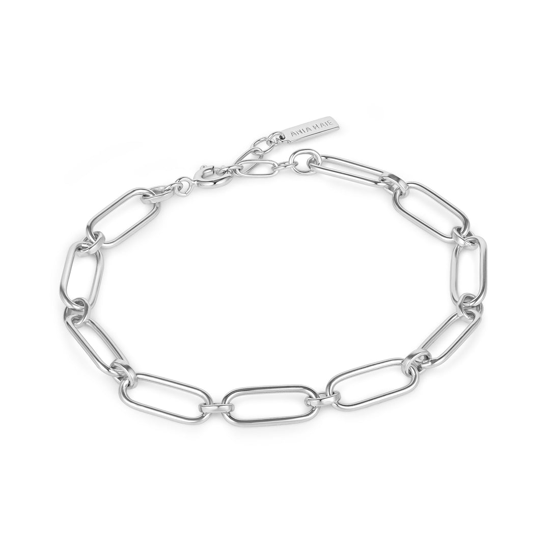 Ania Haie Silver Cable Connect Chunky Chain Bracelet
