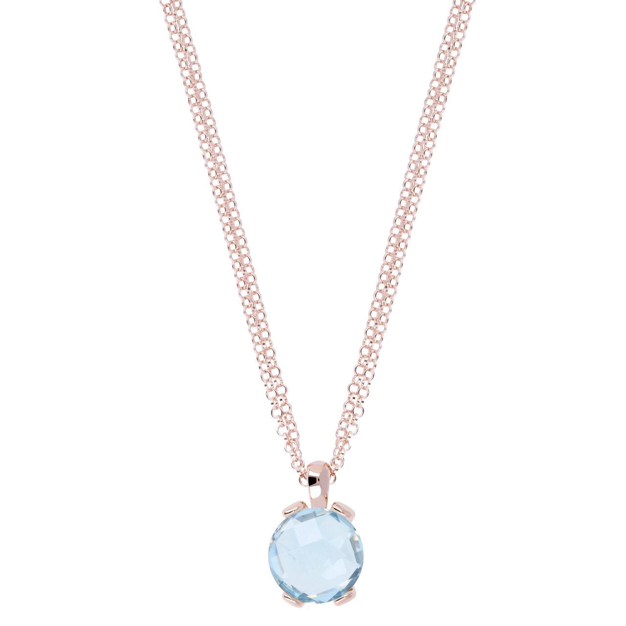 Bronzallure Blue Topaz Pendant