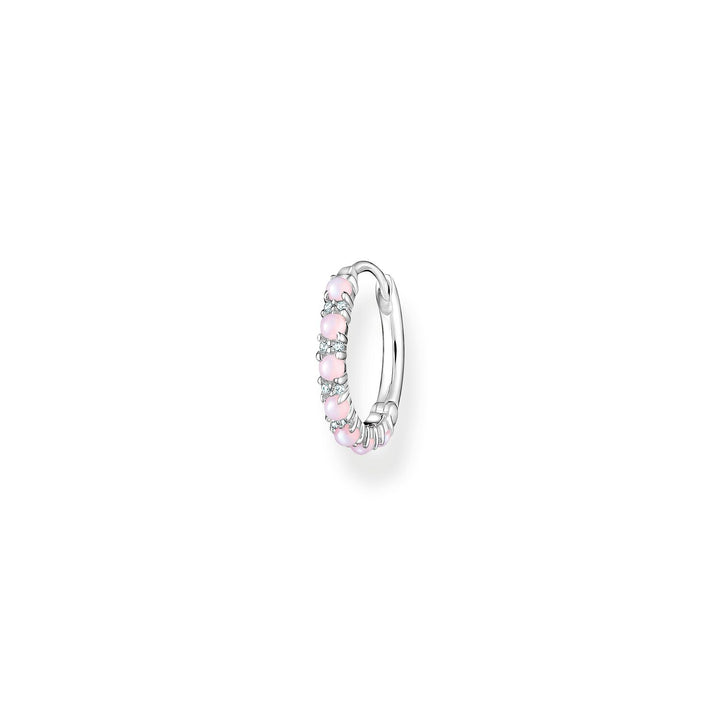 Thomas Sabo Single Hoop Earring Pink Stones Silver | The Jewellery Boutique