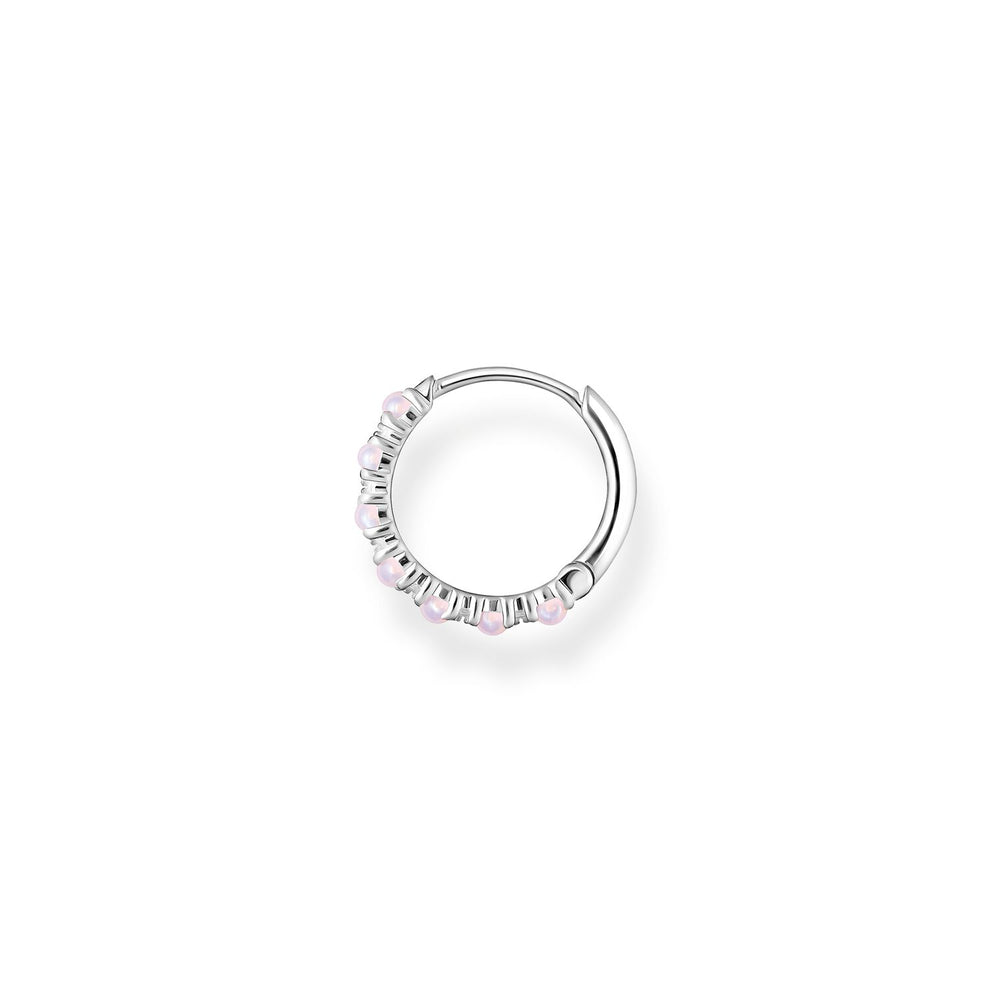 Thomas Sabo Single Hoop Earring Pink Stones Silver | The Jewellery Boutique