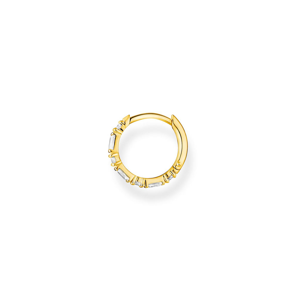 Thomas Sabo Single Hoop Earring Stones Gold | The Jewellery Boutique