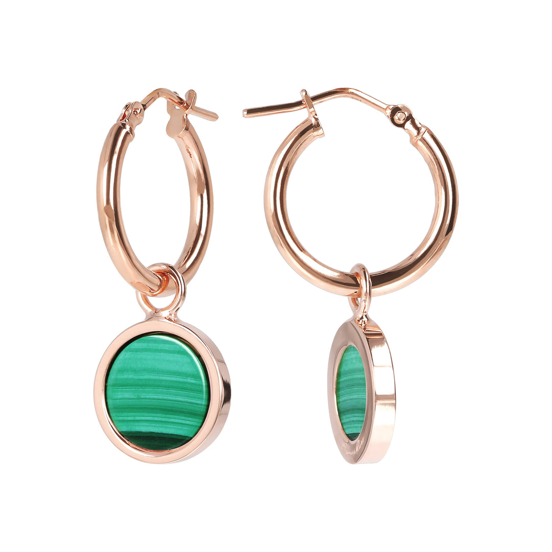 Bronzallure Stone Disc Charm Earrings| The Jewellery Boutique