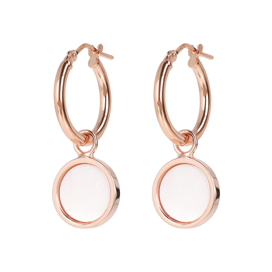 Bronzallure Stone Disc Charm Earrings| The Jewellery Boutique