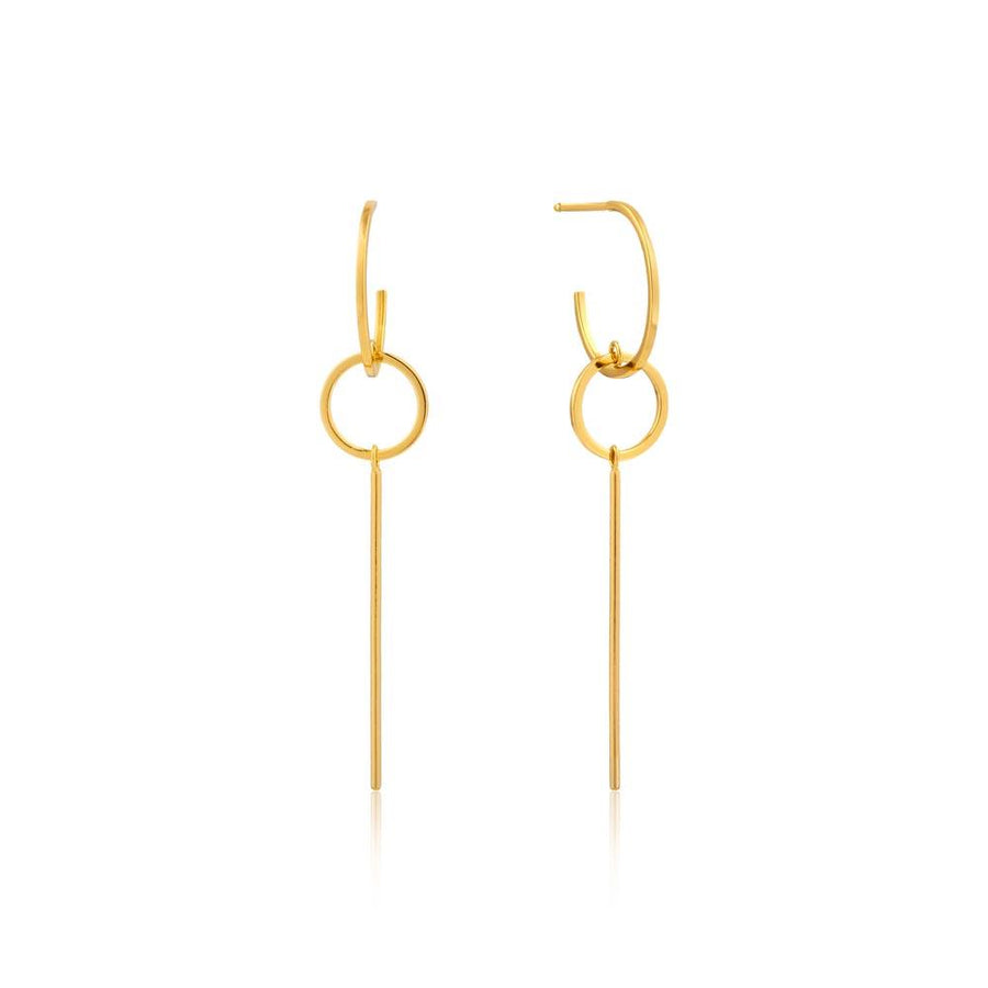 Ania Haie Modern Solid Drop Earrings - Gold
