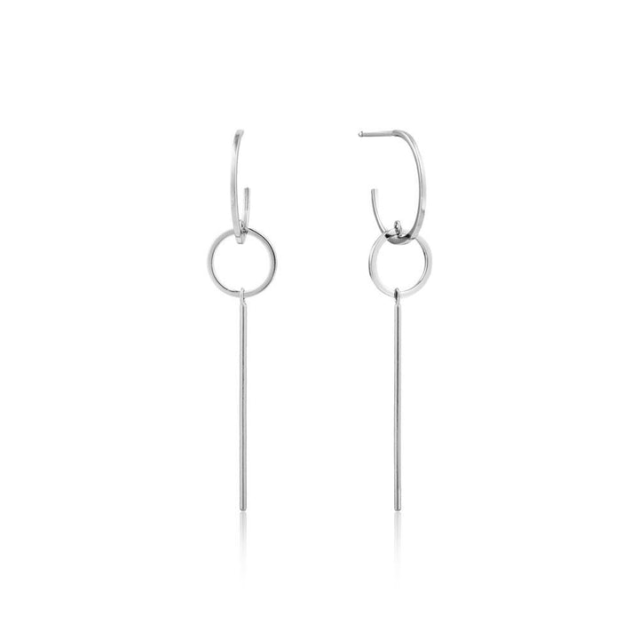 Ania Haie Modern Solid Drop Earrings - Silver