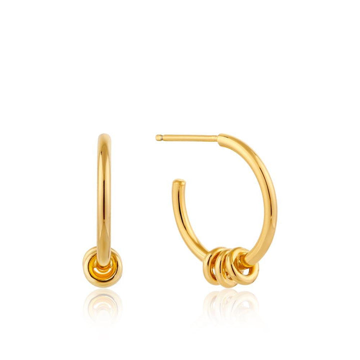 Ania Haie Modern Hoop Earrings - Gold