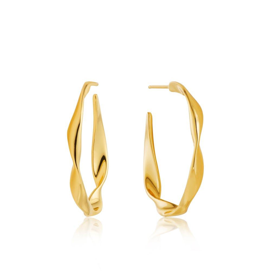 Ania Haie Twist Hoop Earrings - Gold