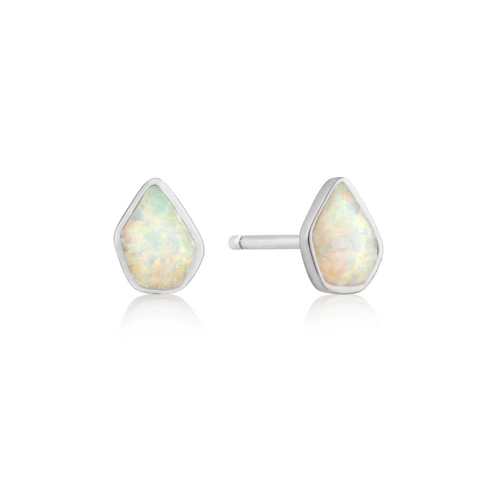 Ania Haie Opal Colour Stud Earrings - Silver