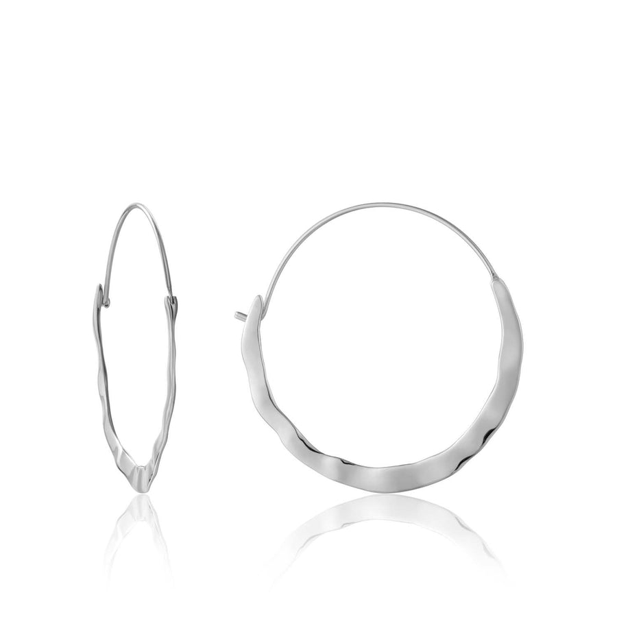 Ania Haie Crush Hoop Earrings - Silver