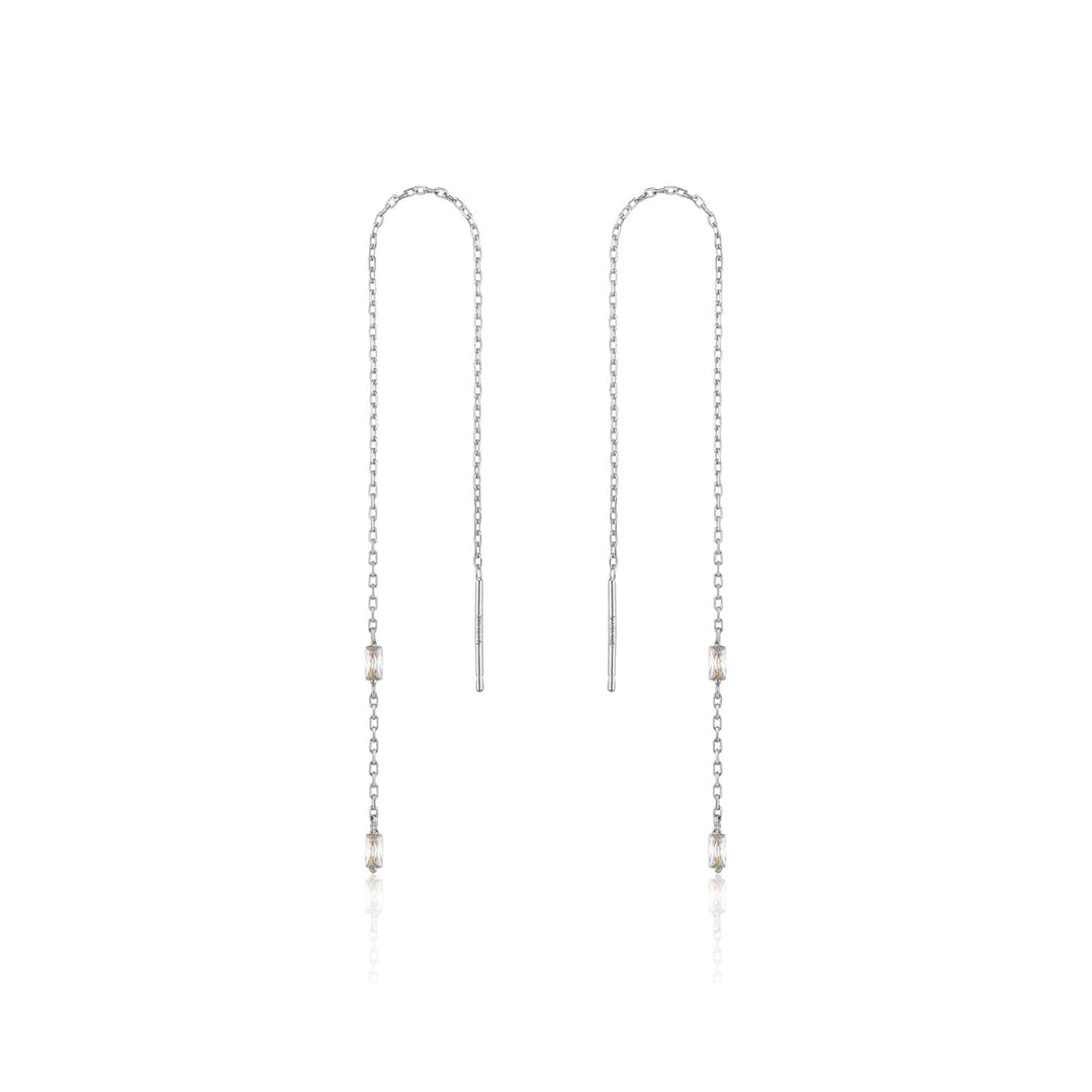 Ania Haie Glow Threader Earrings - Silver
