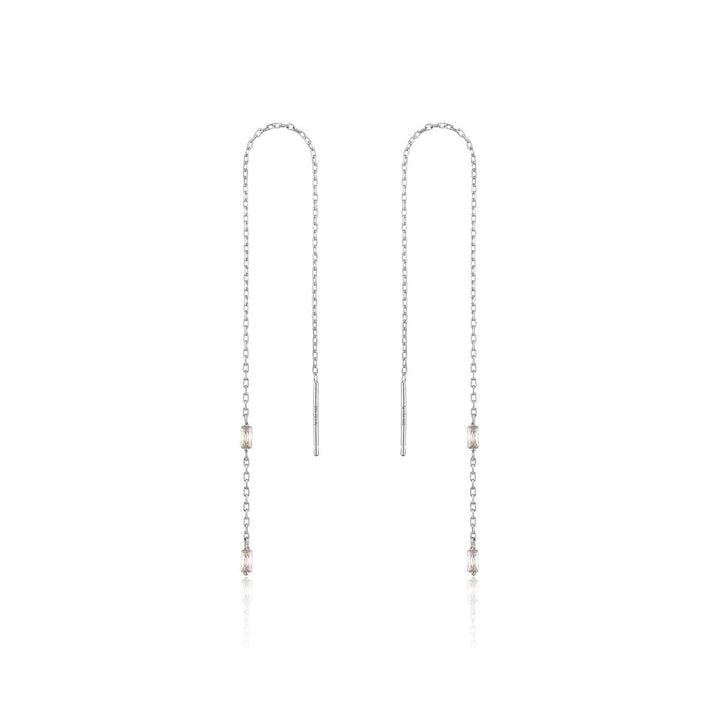 Ania Haie Glow Threader Earrings - Silver