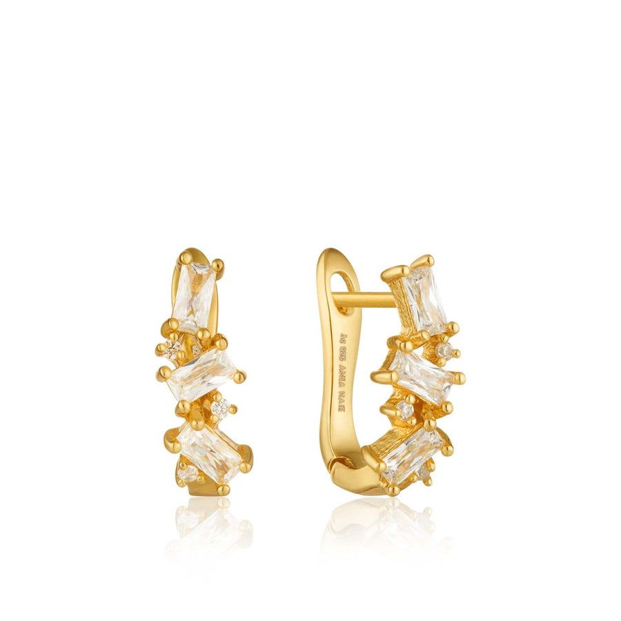 Ania Haie Cluster Huggie Earrings - Gold