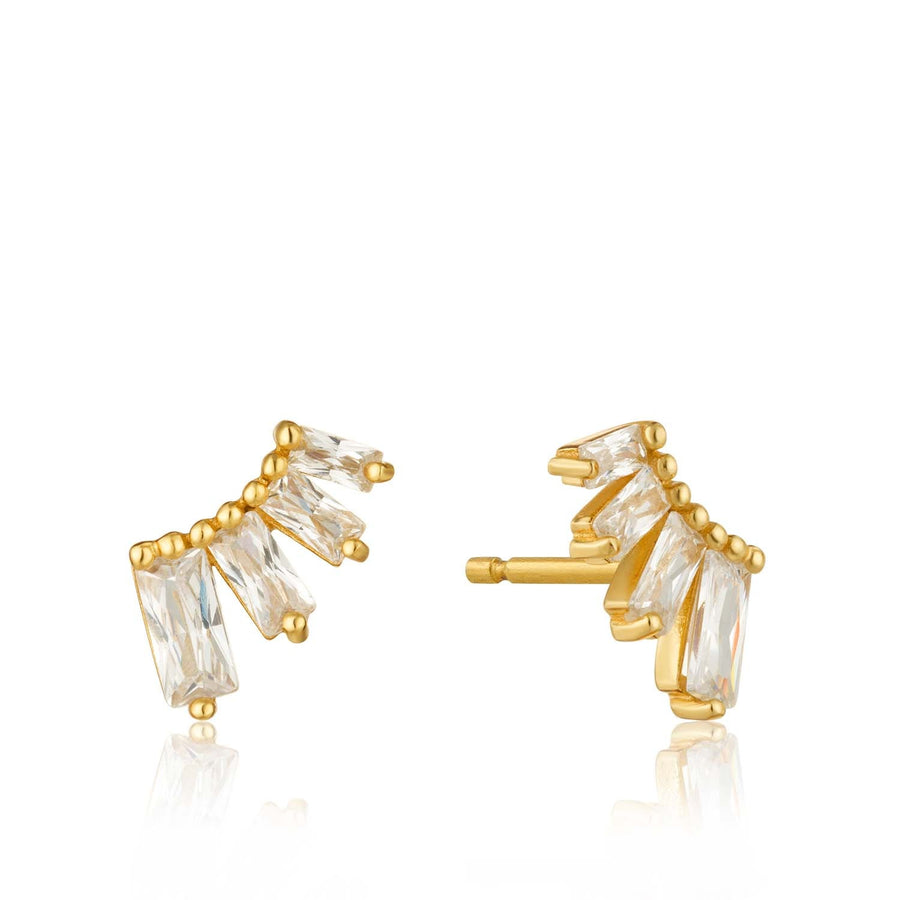 Ania Haie Glow Bar Stud Earrings - Gold