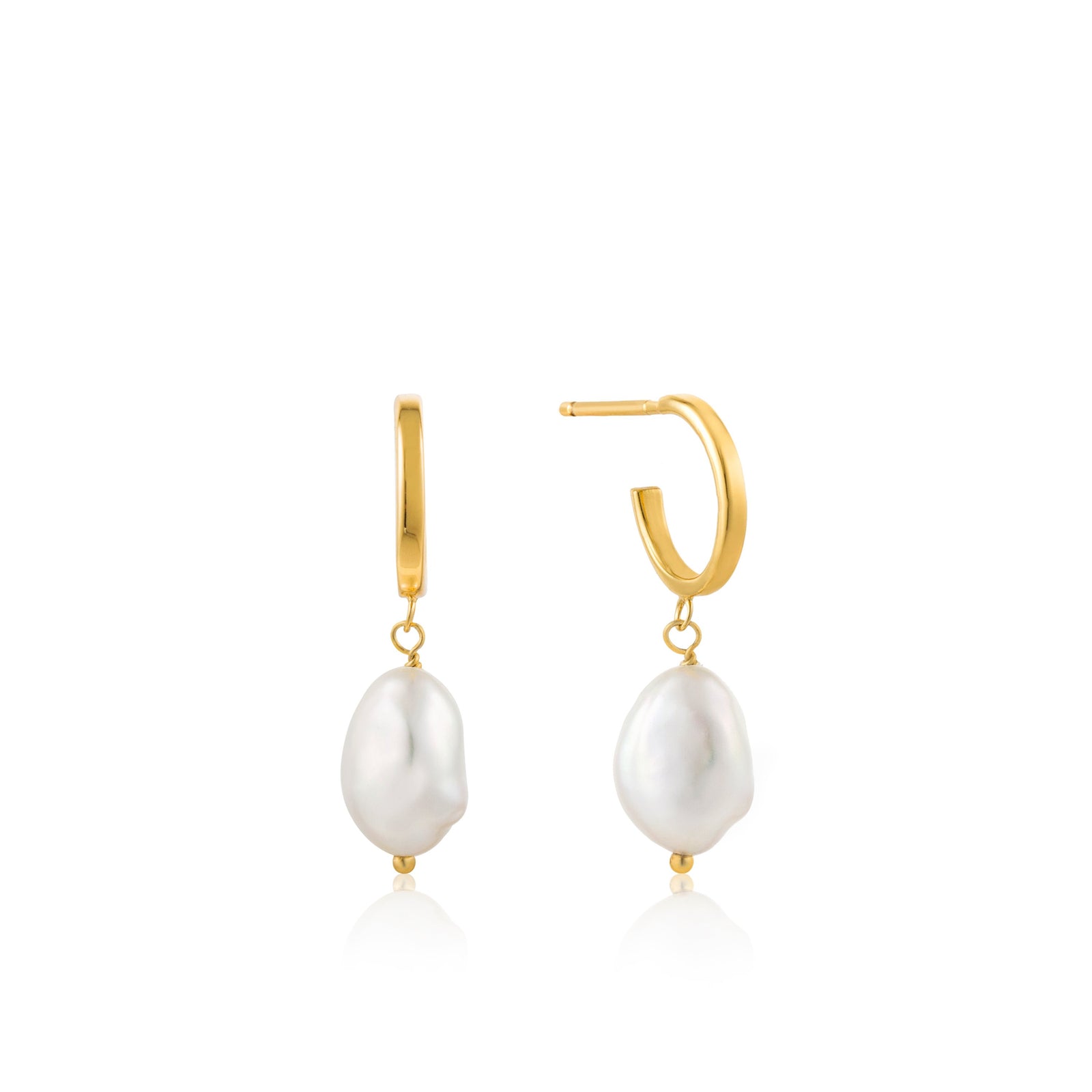 Ania Haie Pearl Mini Hoop Earrings Gold - B & S Lyncris Jewellers