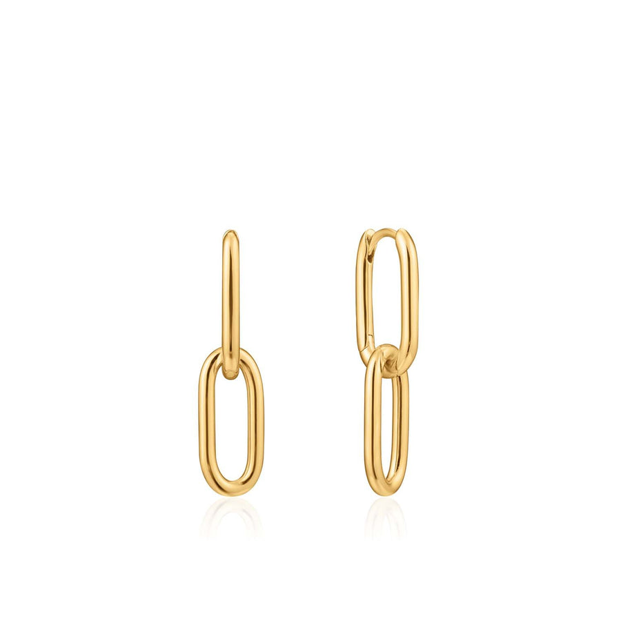 Ania Haie Cable Link Earrings - Gold