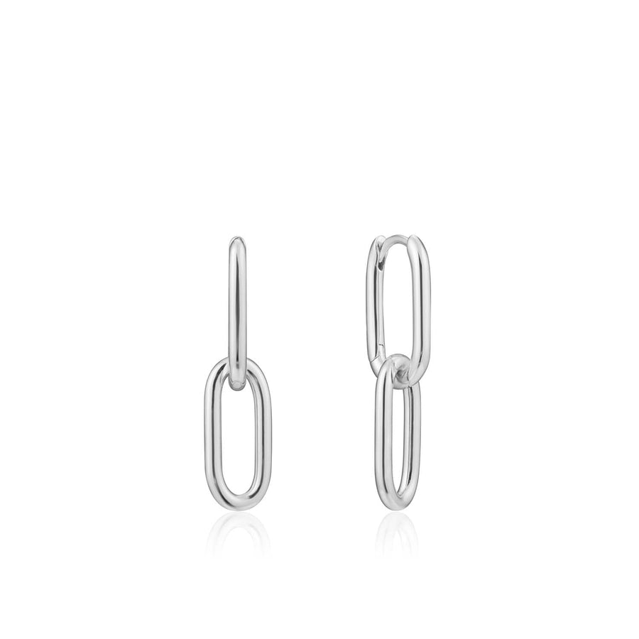 Ania Haie Cable Link Earrings - Silver