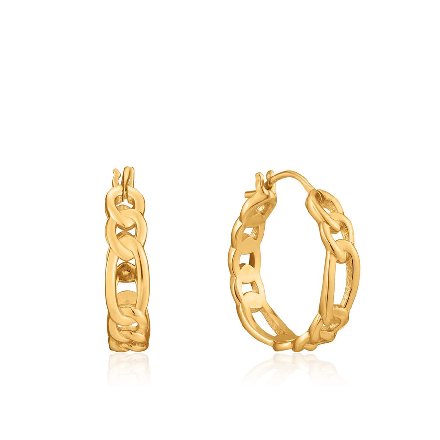Ania Haie Figaro Chain Hoop Earrings - Gold