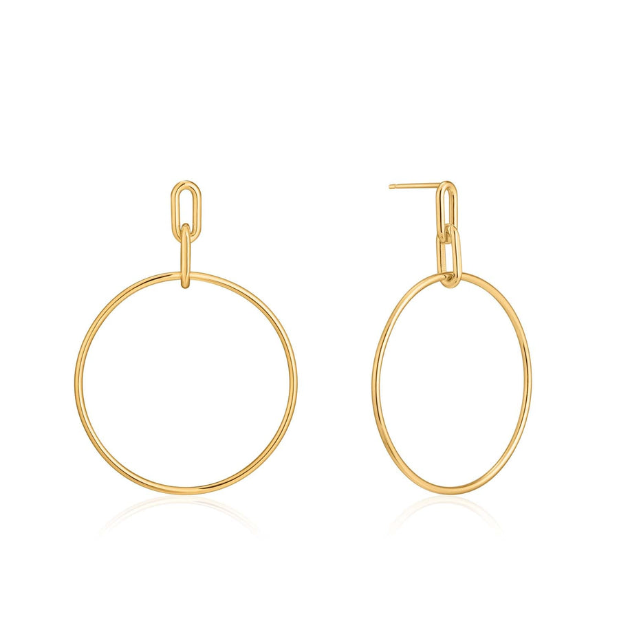 Ania Haie Cable Link Hoop Earrings - Gold