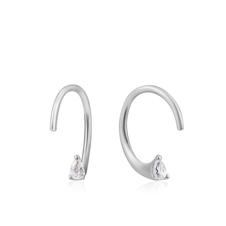 Ania Haie  Twist Sparkle Earrings - Silver