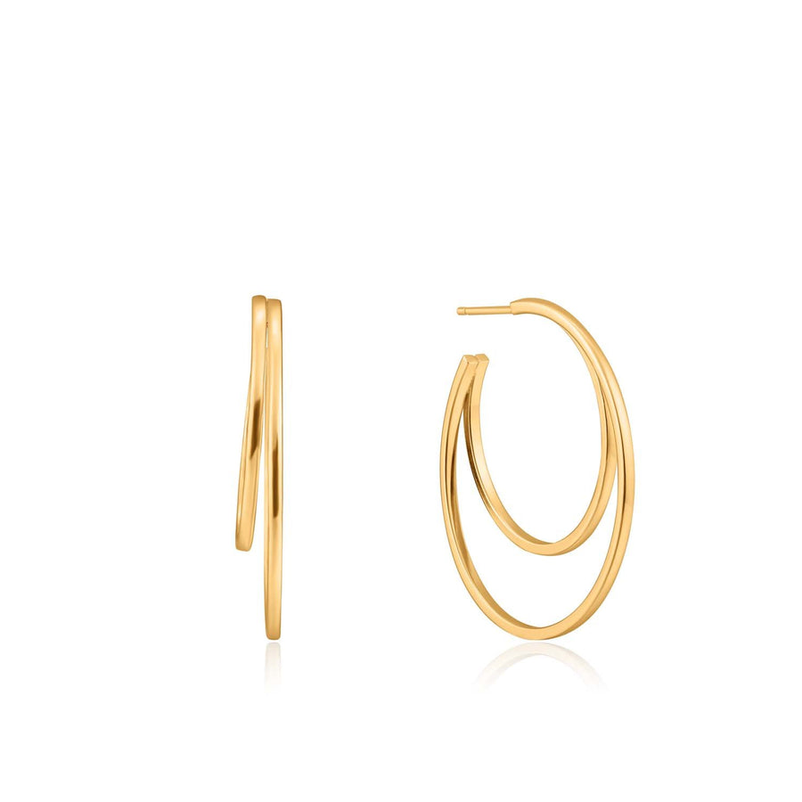 Ania Haie Crescent Hoop Earrings  - Gold