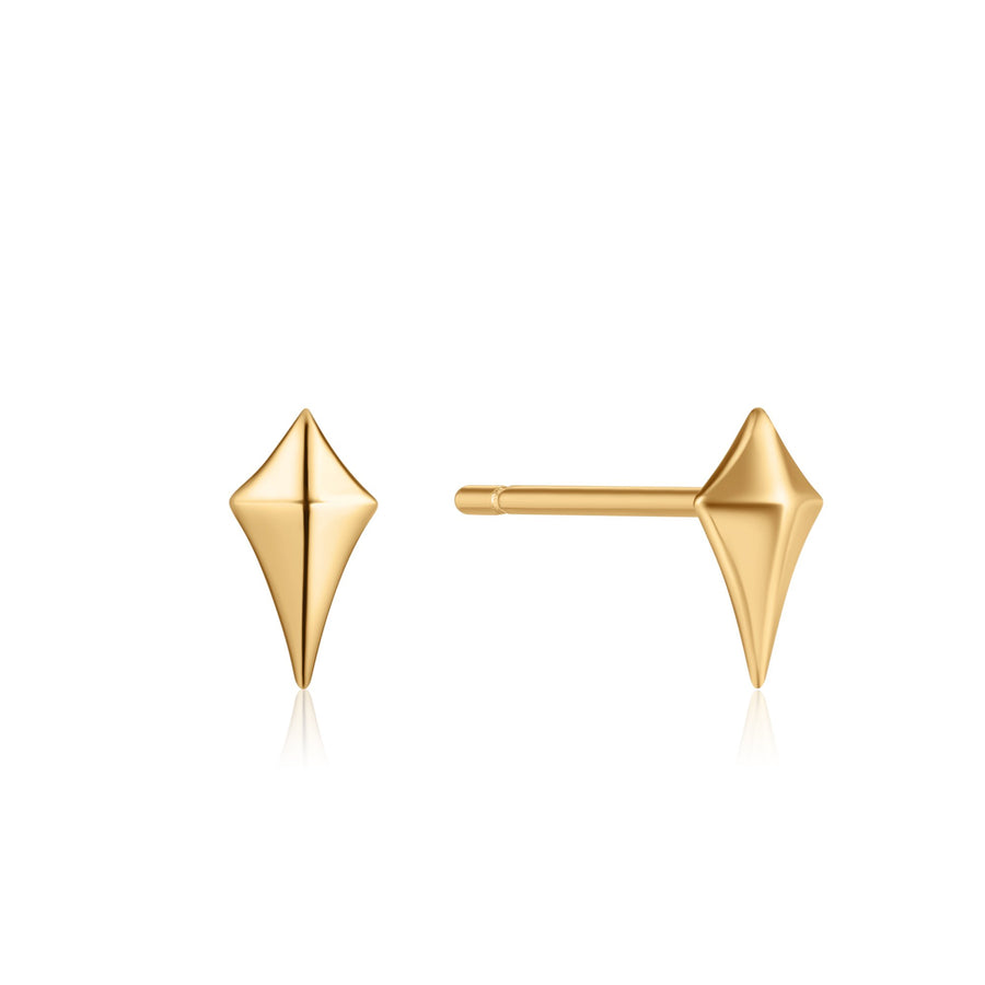 Ania Haie Diamond Shape Stud Earrings - Gold