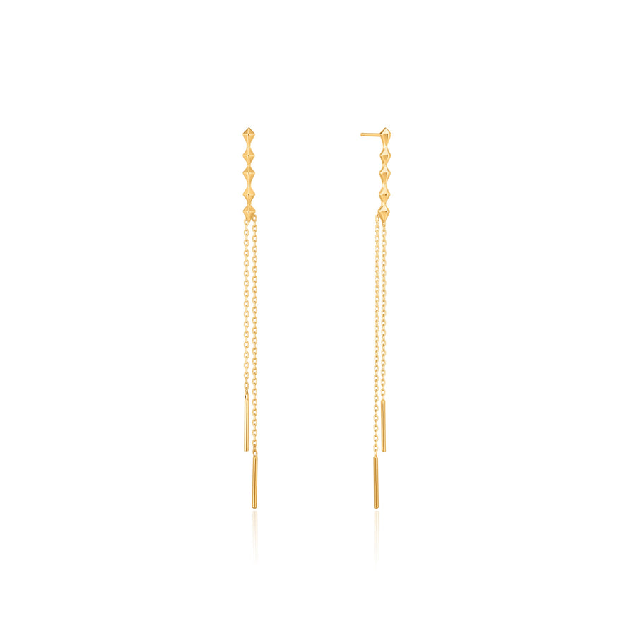 Ania Haie Gold Spike Double Drop Earrings